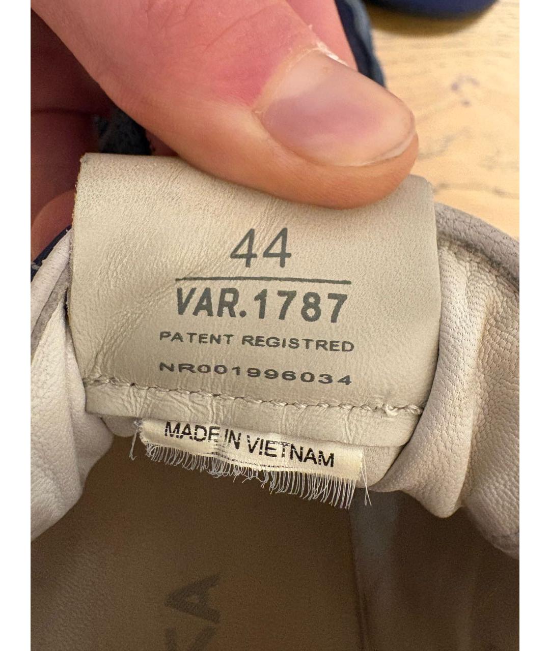 PREMIATA Темно-синие замшевые низкие кроссовки / кеды, фото 5