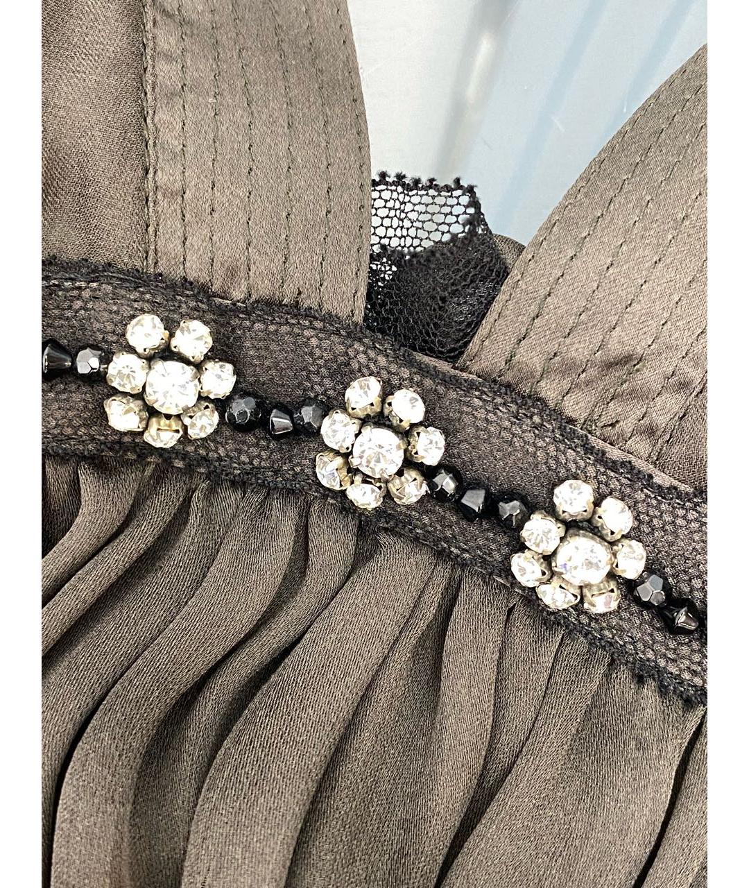 ROBERTO CAVALLI Коричневое шелковое платье, фото 4