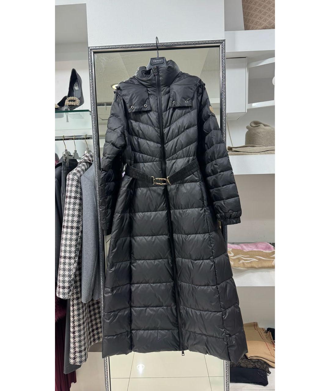 TWIN-SET Черный полиэстеровый пуховик, фото 5
