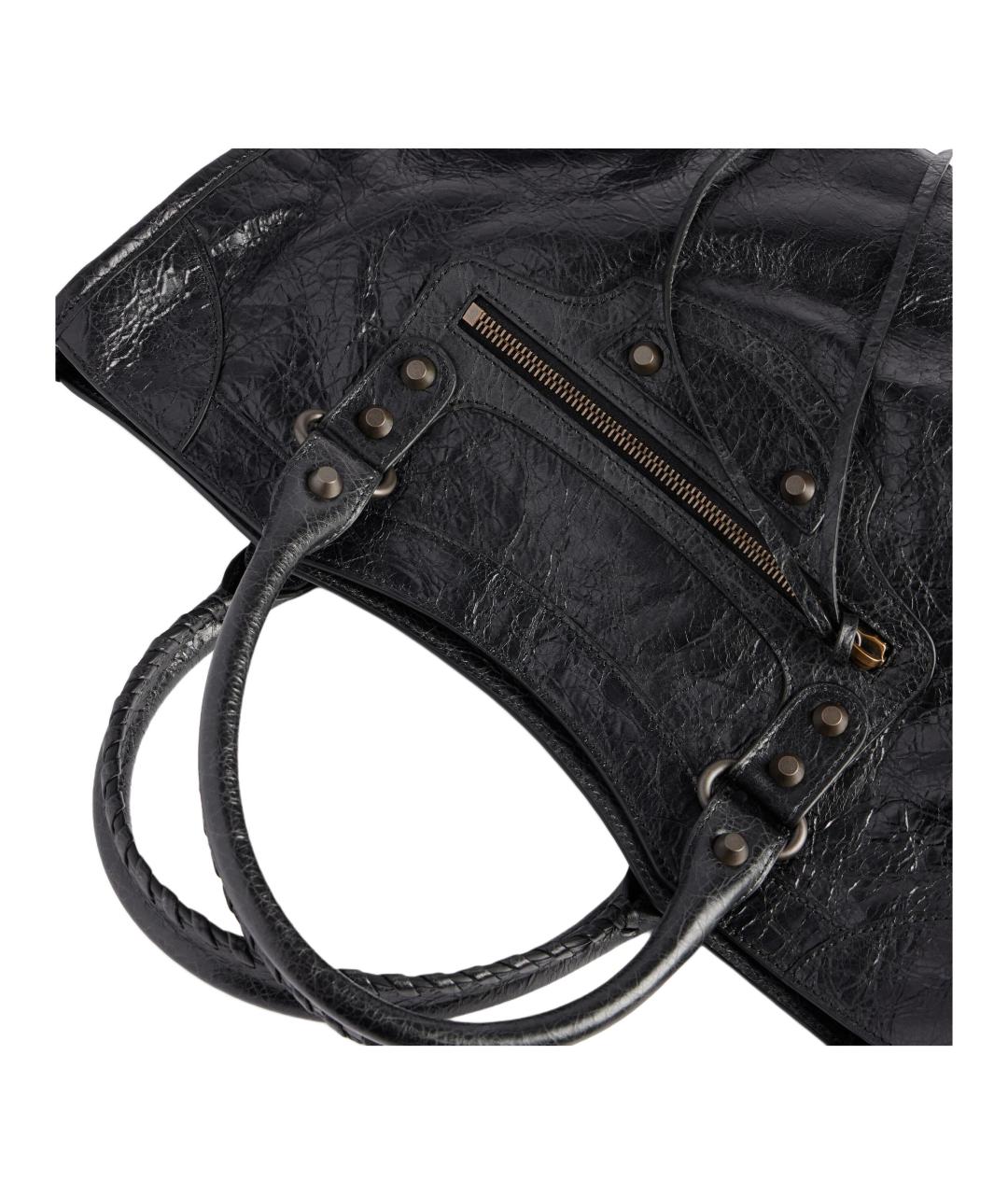 BALENCIAGA Черная кожаная сумка через плечо, фото 7