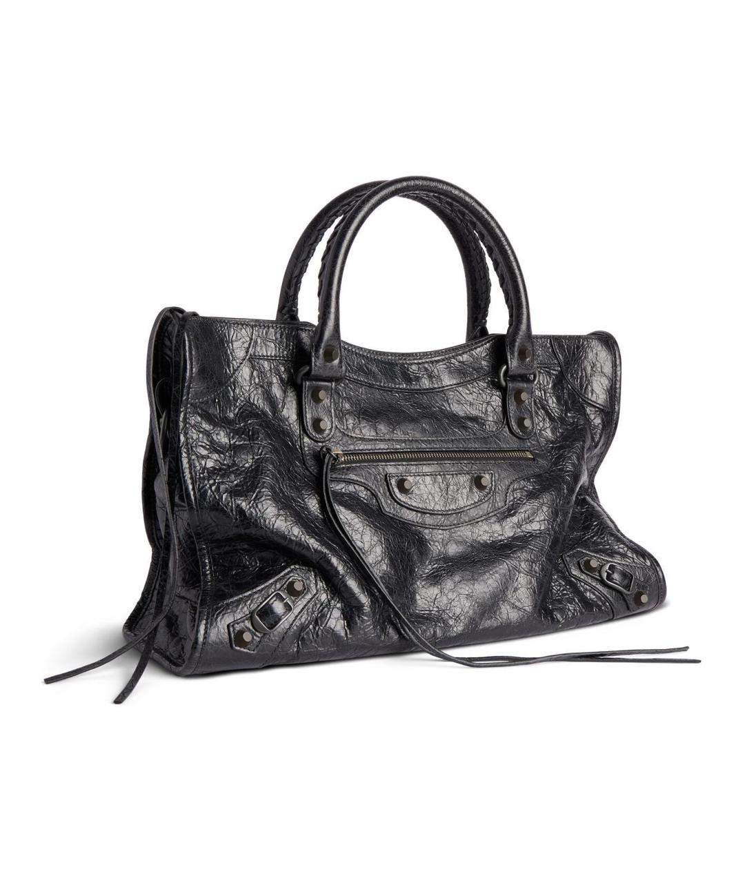 BALENCIAGA Черная кожаная сумка через плечо, фото 3