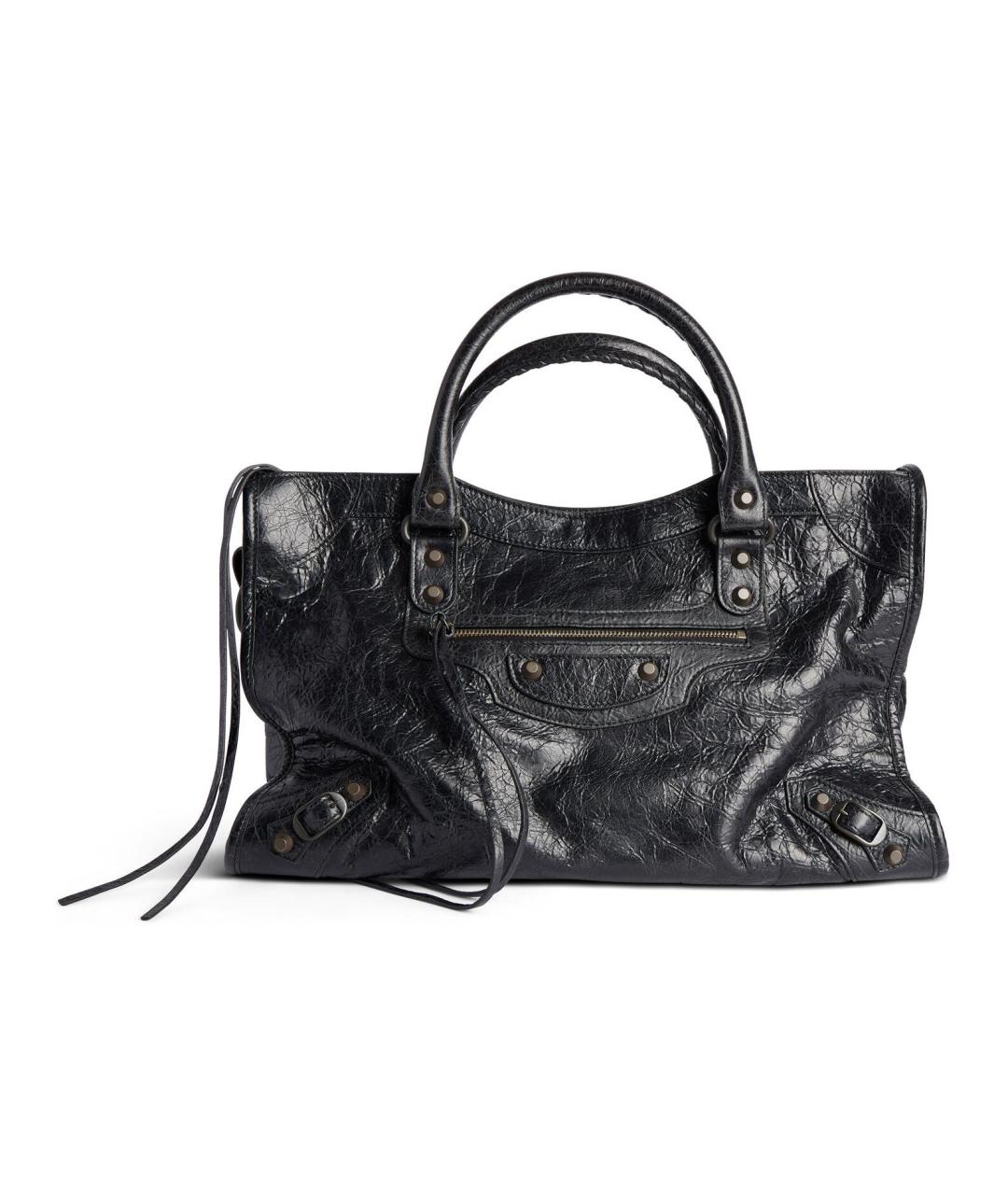 BALENCIAGA Черная кожаная сумка через плечо, фото 1