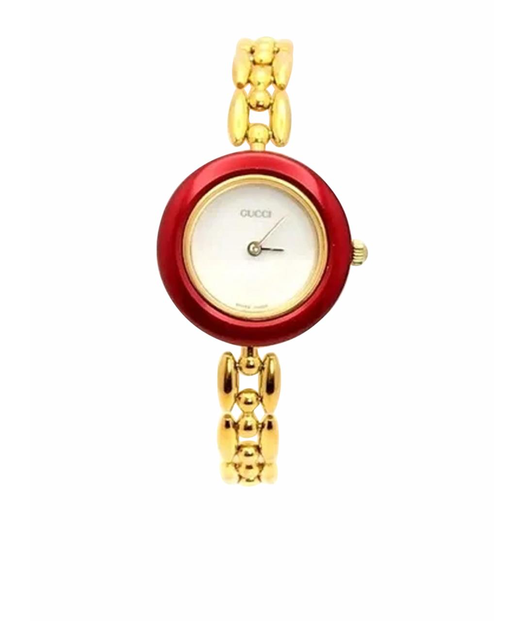 GUCCI Золотые пластиковые часы, фото 1