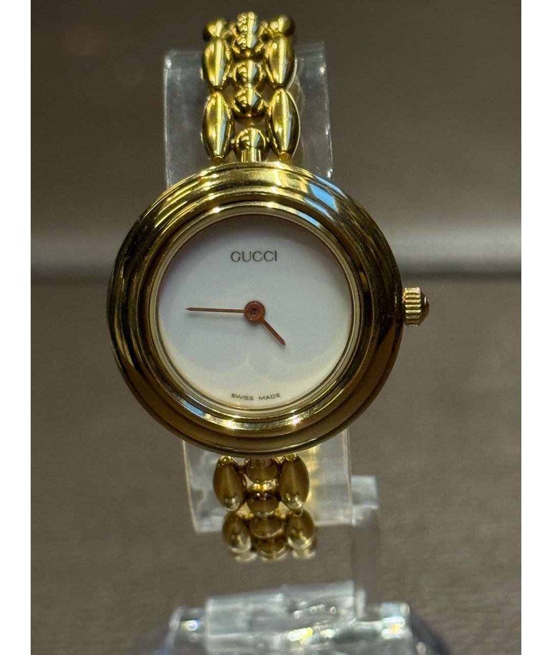 GUCCI Золотые пластиковые часы, фото 8