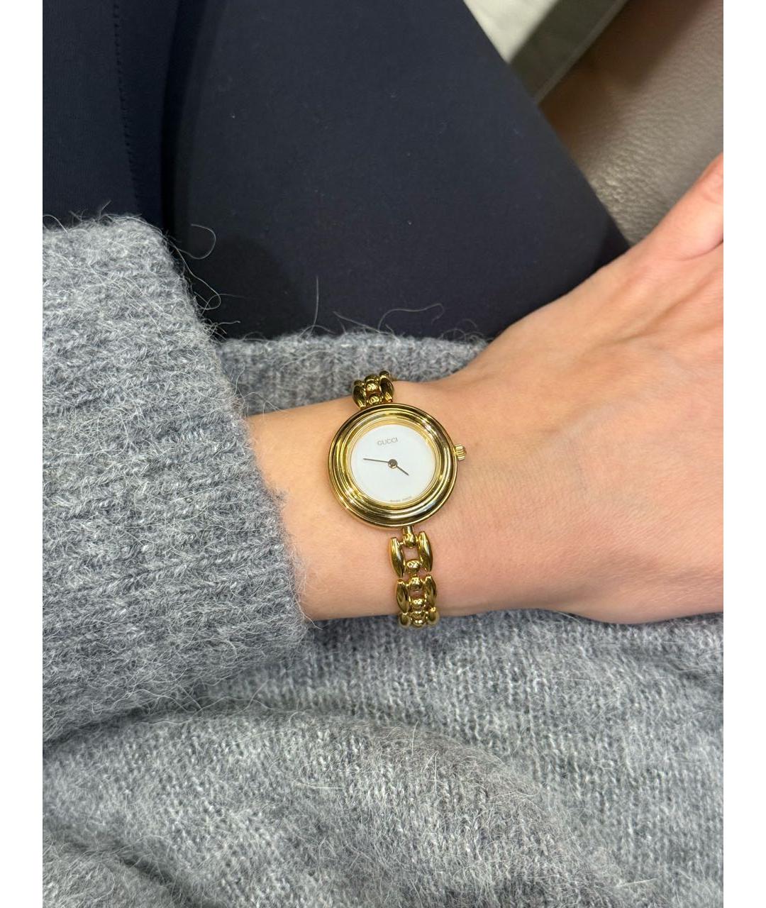 GUCCI Золотые пластиковые часы, фото 7