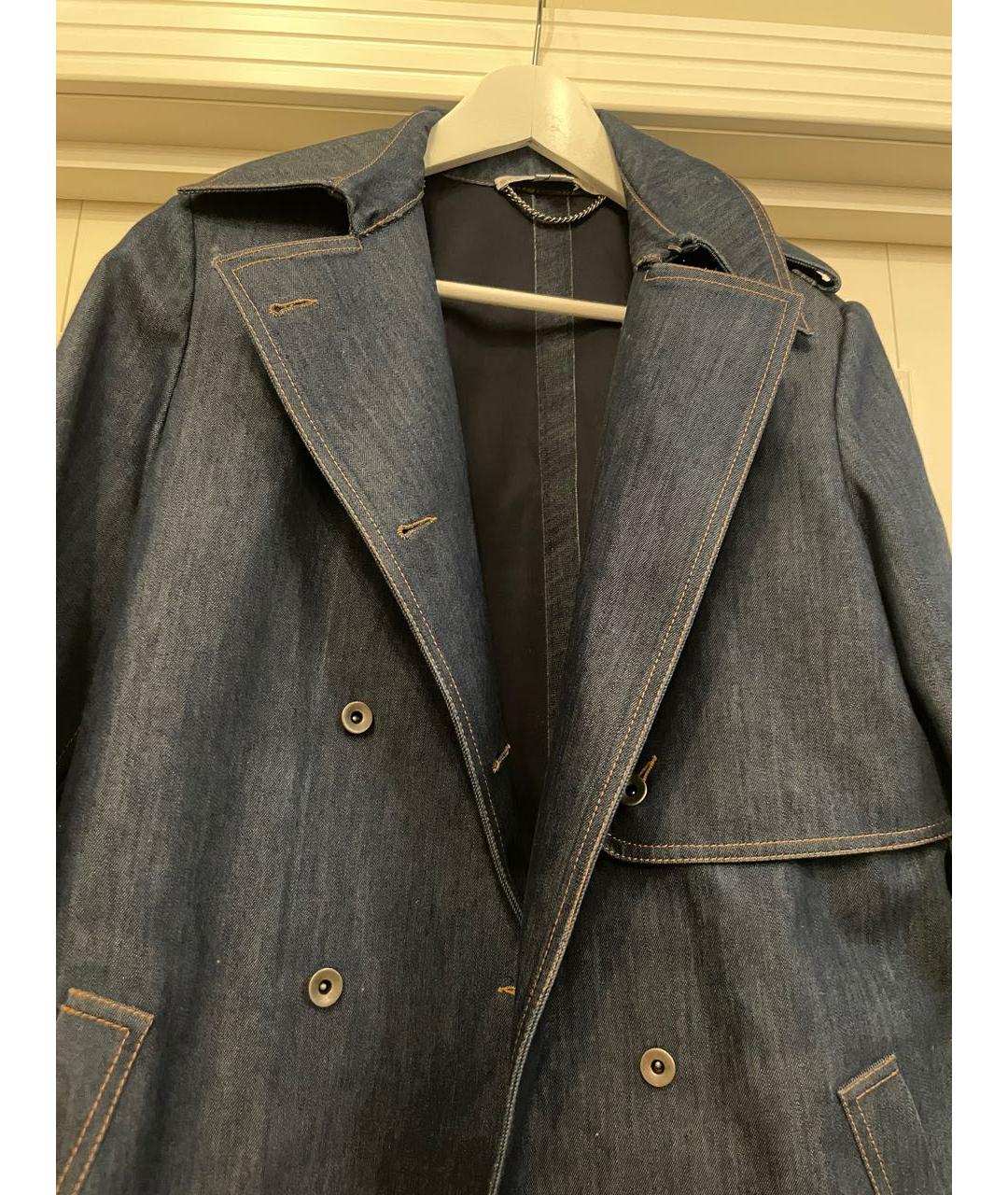 STELLA MCCARTNEY Темно-синий деним тренч/плащ, фото 3