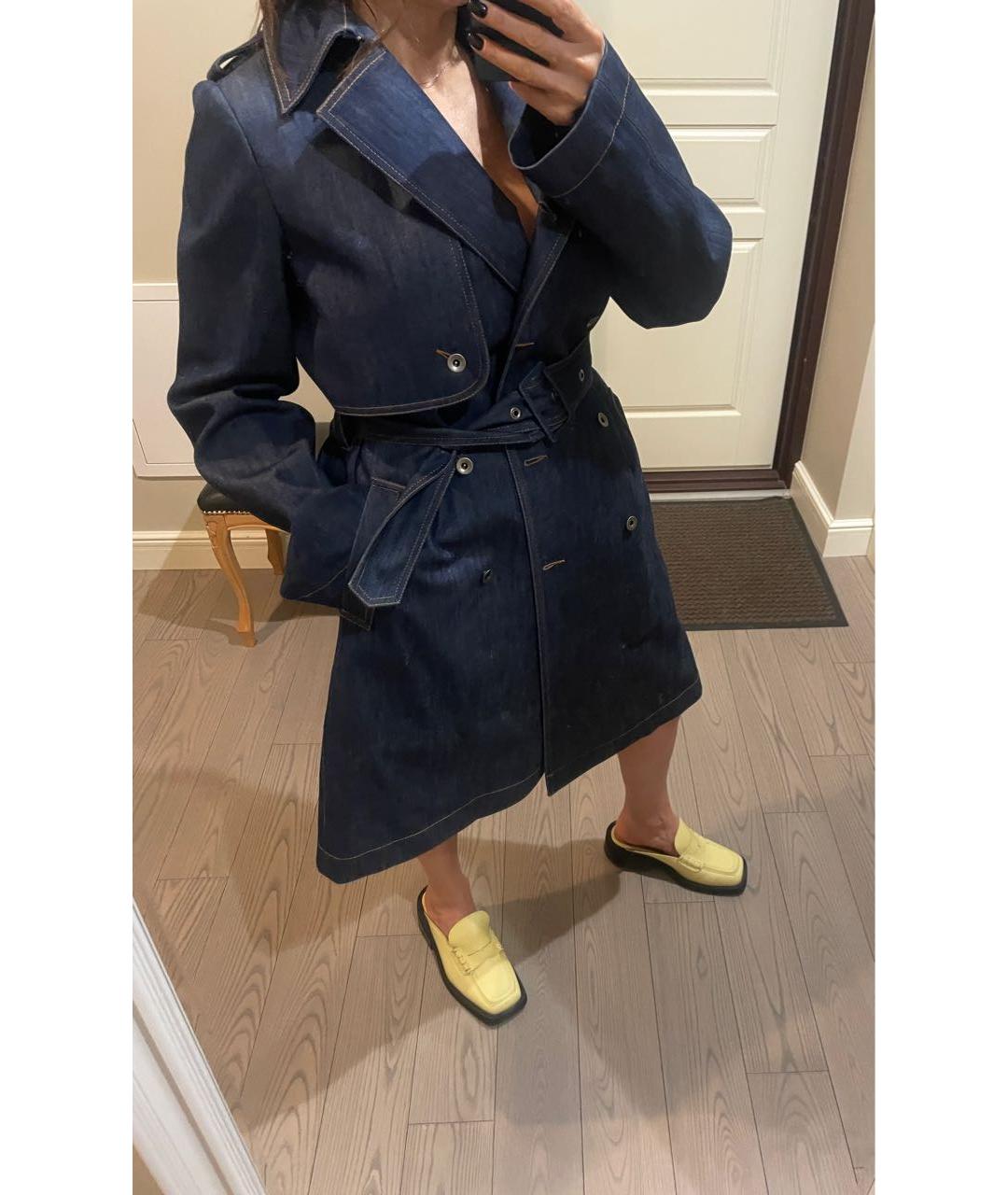 STELLA MCCARTNEY Темно-синий деним тренч/плащ, фото 6