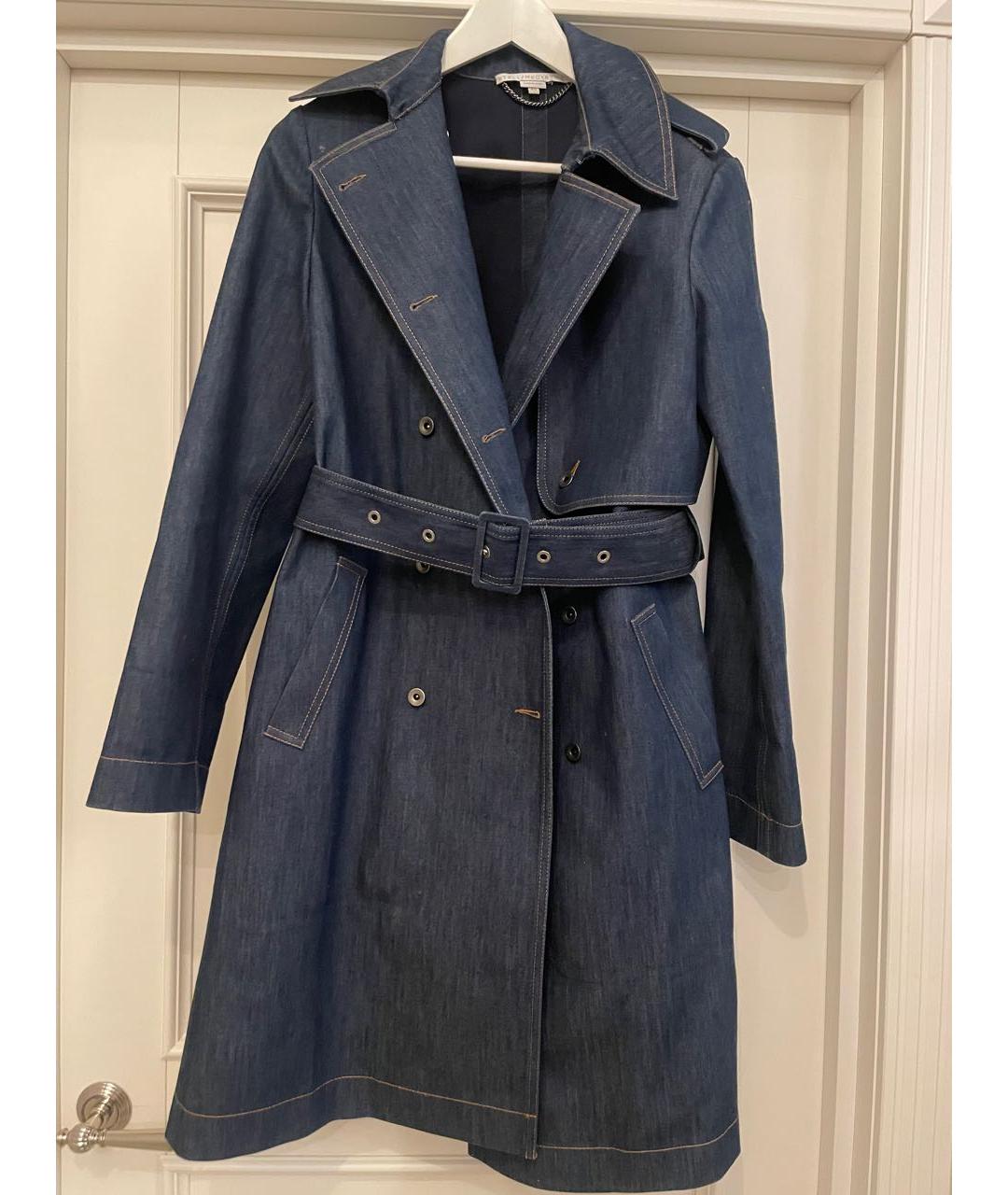 STELLA MCCARTNEY Темно-синий деним тренч/плащ, фото 5