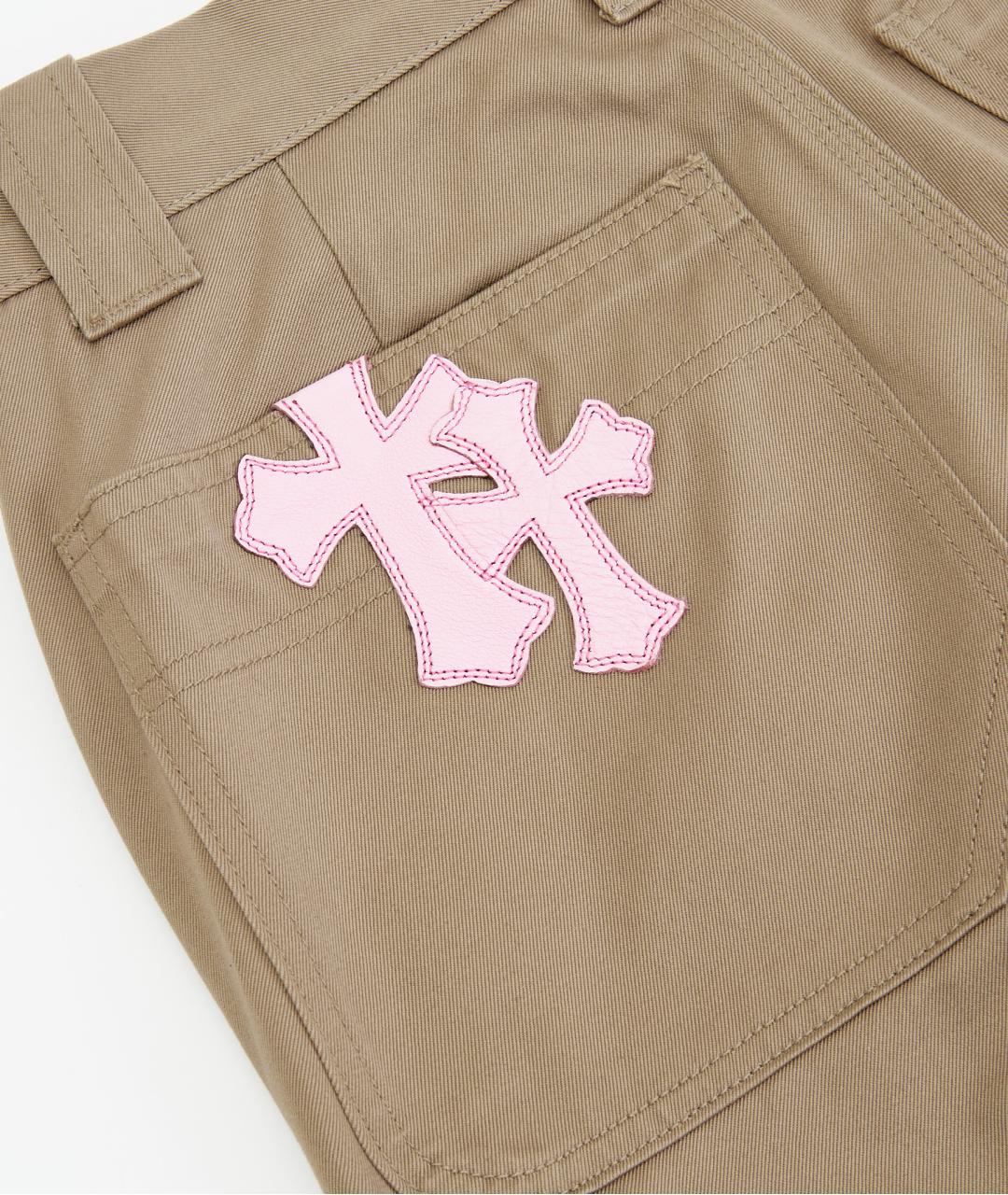 CHROME HEARTS Бежевые хлопковые брюки чинос, фото 3