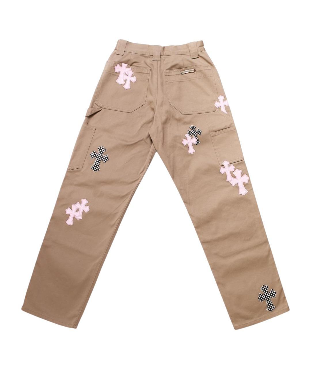 CHROME HEARTS Бежевые хлопковые брюки чинос, фото 2