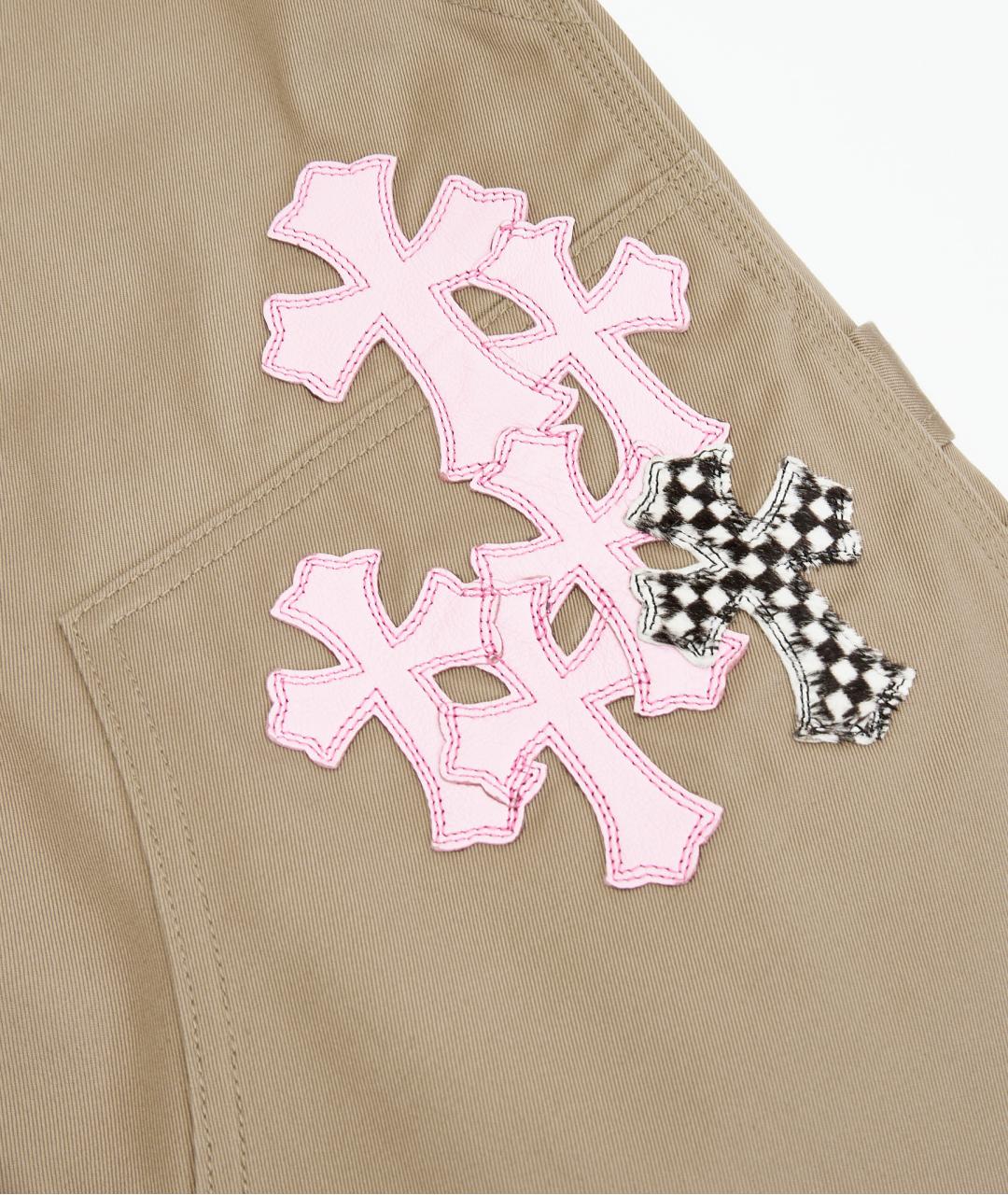 CHROME HEARTS Бежевые хлопковые брюки чинос, фото 4