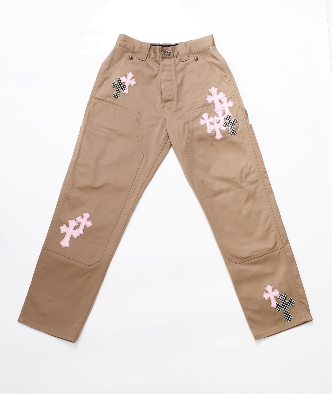 CHROME HEARTS Бежевые хлопковые брюки чинос, фото 6