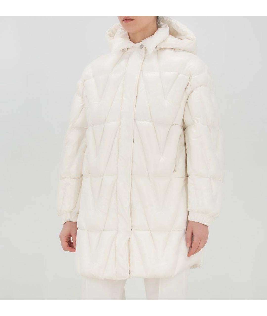 VALENTINO Белый полиамидовый пуховик, фото 3