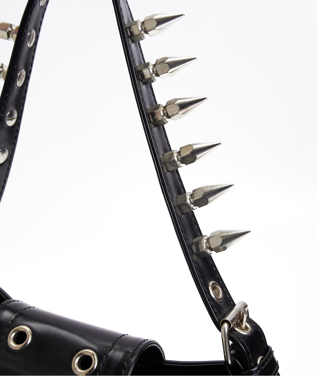 Vaquera Черная кожаная сумка через плечо, фото 5