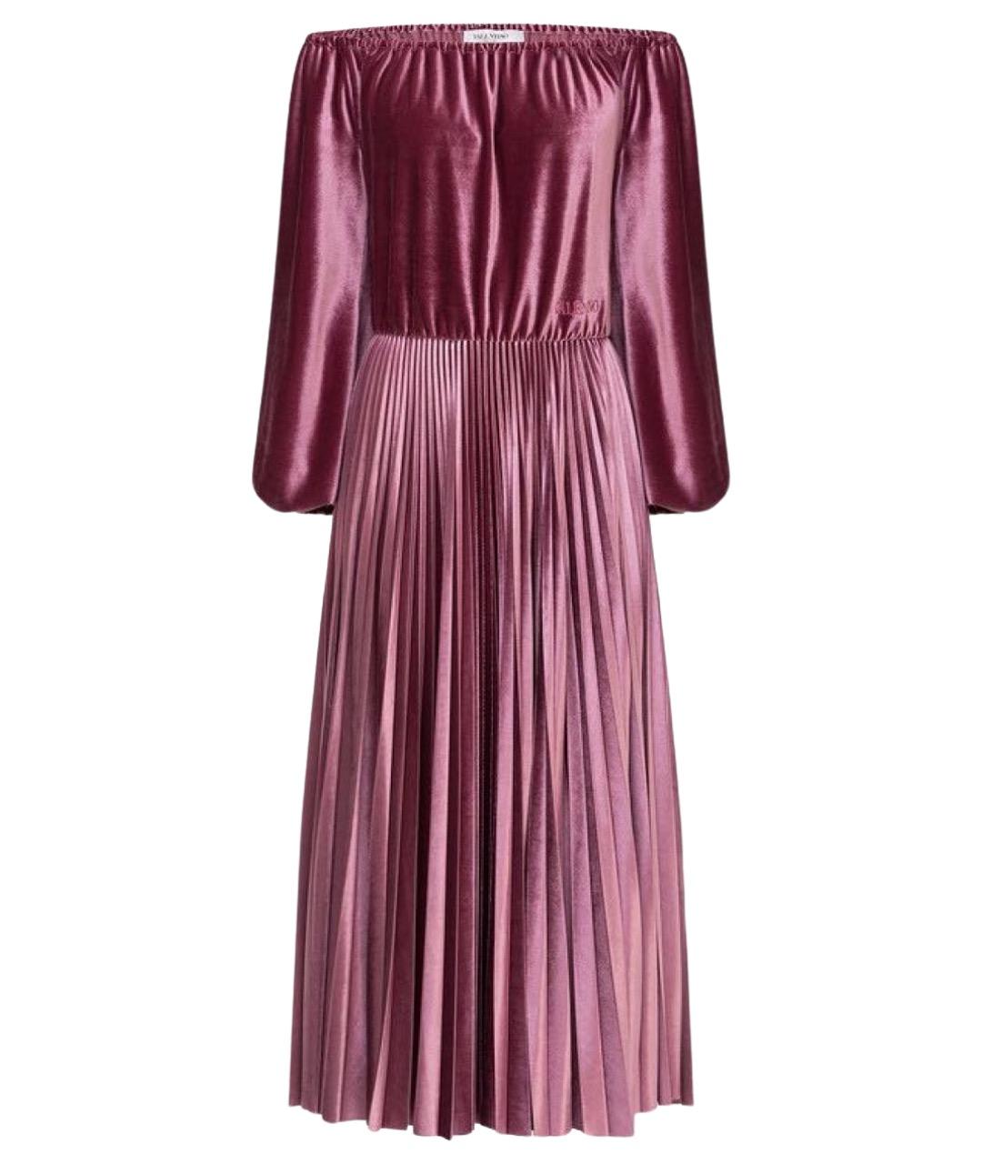 VALENTINO Розовое полиэстеровое повседневное платье, фото 1