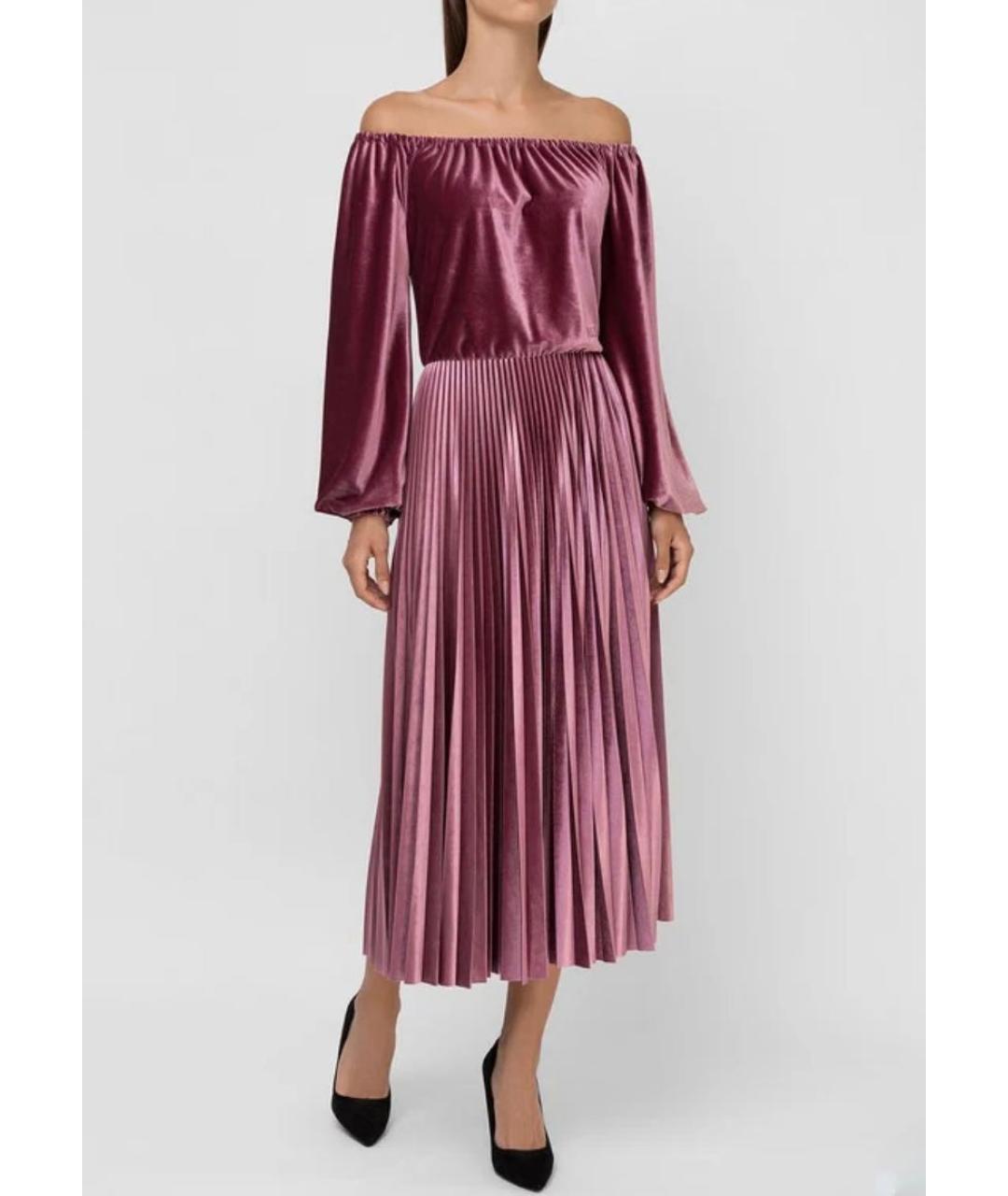 VALENTINO Розовое полиэстеровое повседневное платье, фото 3