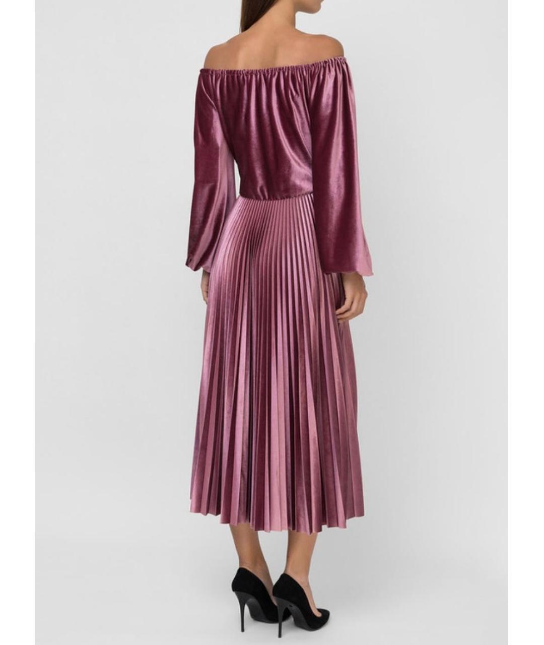 VALENTINO Розовое полиэстеровое повседневное платье, фото 2