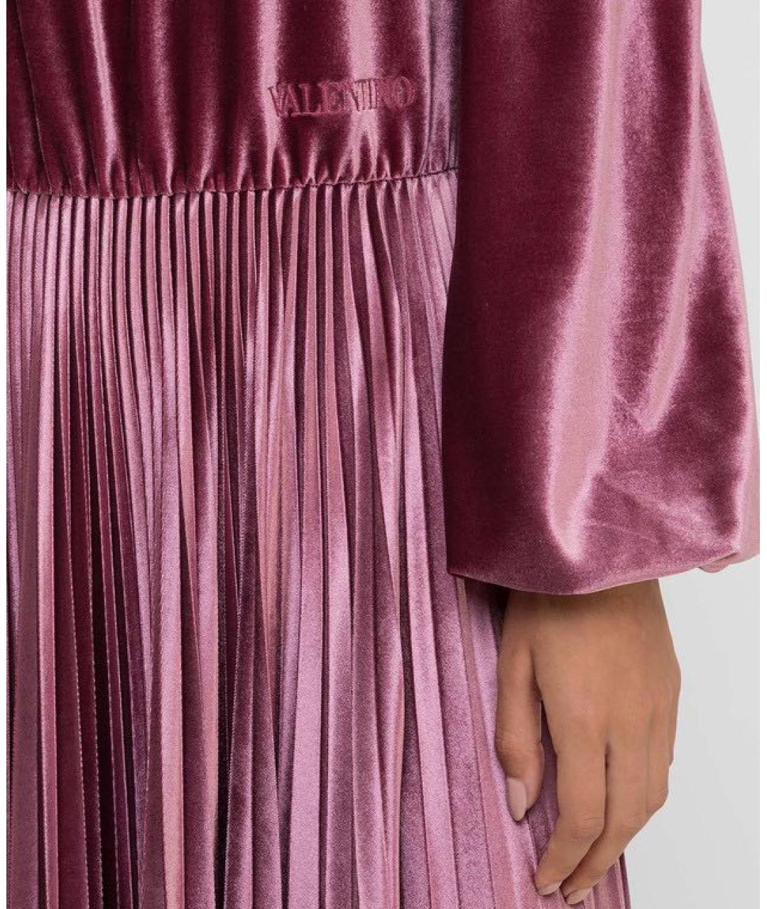VALENTINO Розовое полиэстеровое повседневное платье, фото 4