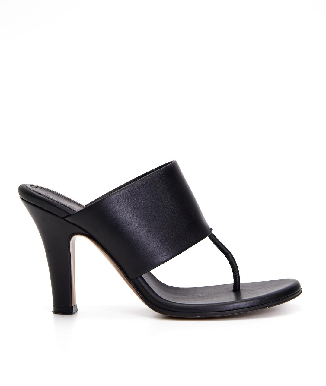 THE ROW Черные кожаные босоножки, фото 7