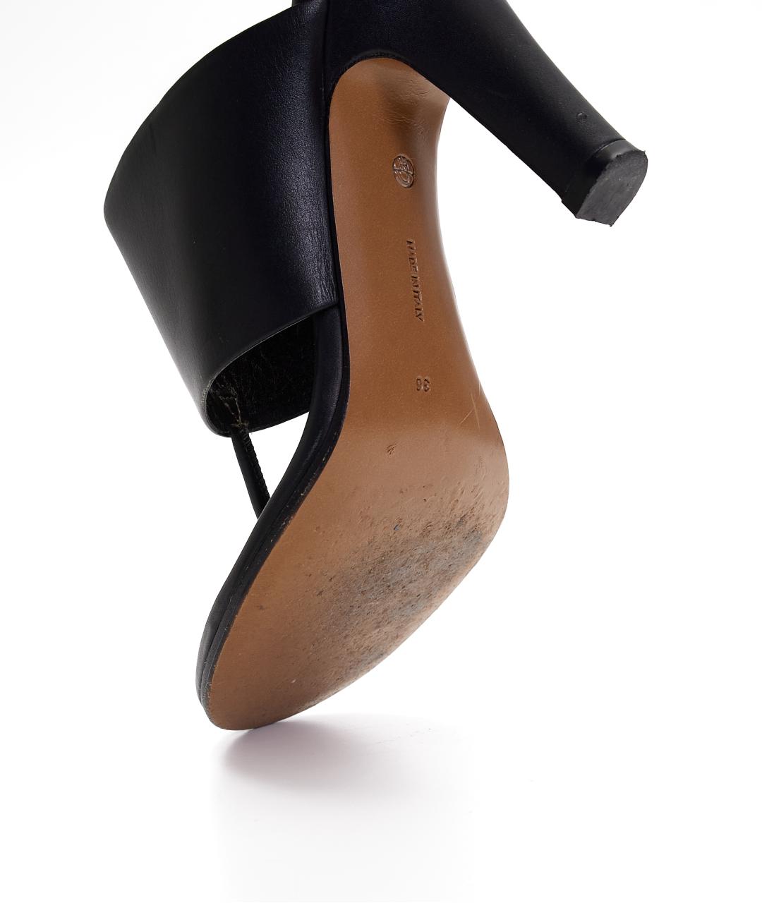 THE ROW Черные кожаные босоножки, фото 6