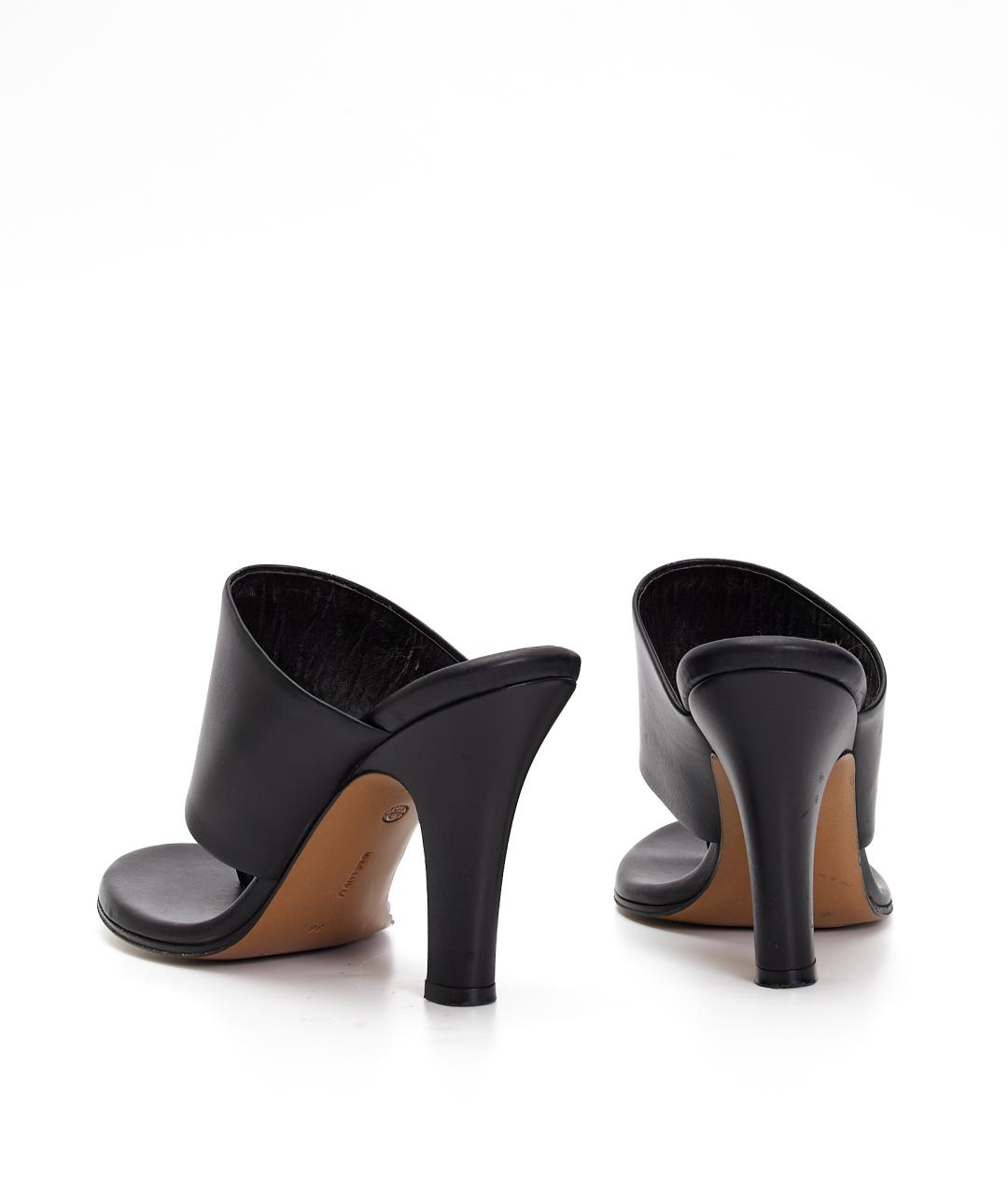 THE ROW Черные кожаные босоножки, фото 3