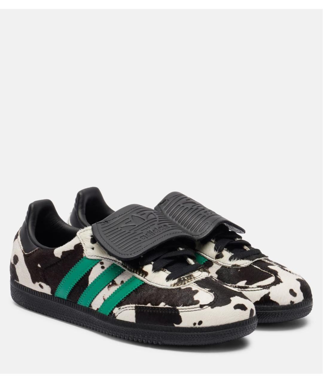 ADIDAS Черные кожаные кеды, фото 2