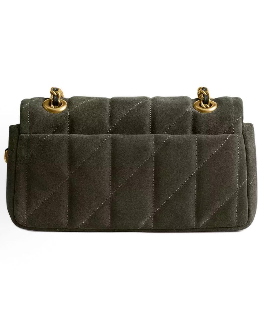 COACH Хаки замшевая сумка через плечо, фото 3