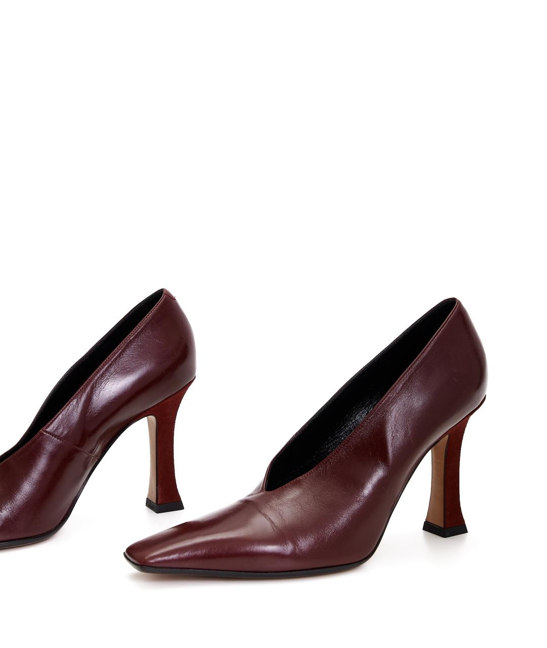 CELINE Бордовые кожаные туфли, фото 7