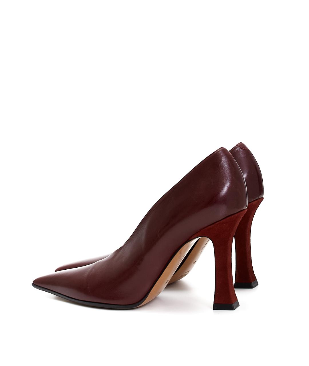 CELINE Бордовые кожаные туфли, фото 3