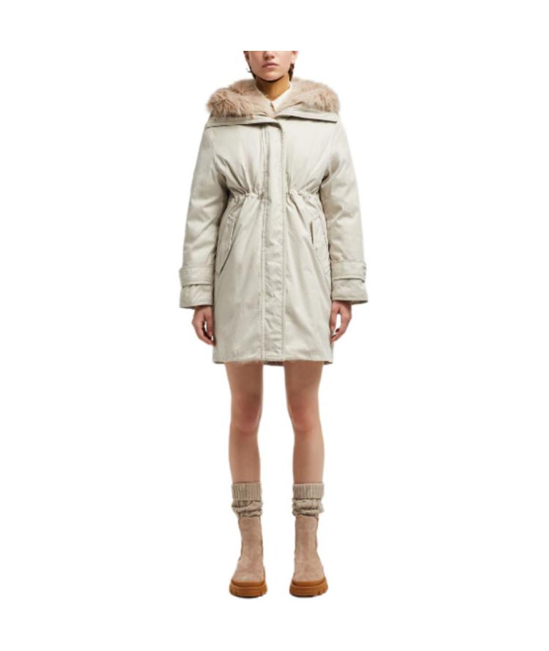 MONCLER Бежевый пуховик, фото 2