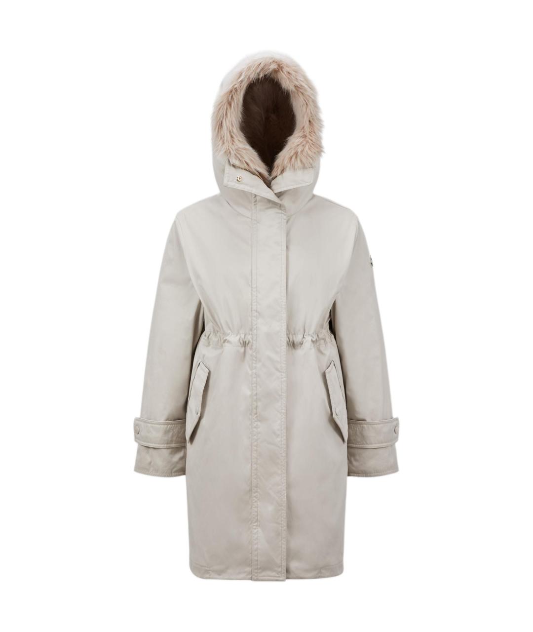 MONCLER Бежевый пуховик, фото 1