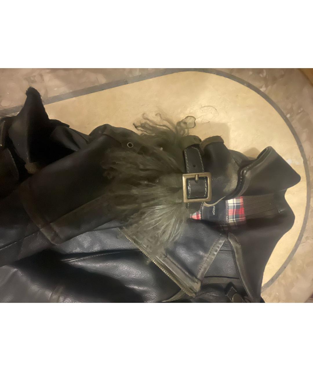 DSQUARED2 Коричневая кожаная куртка, фото 6