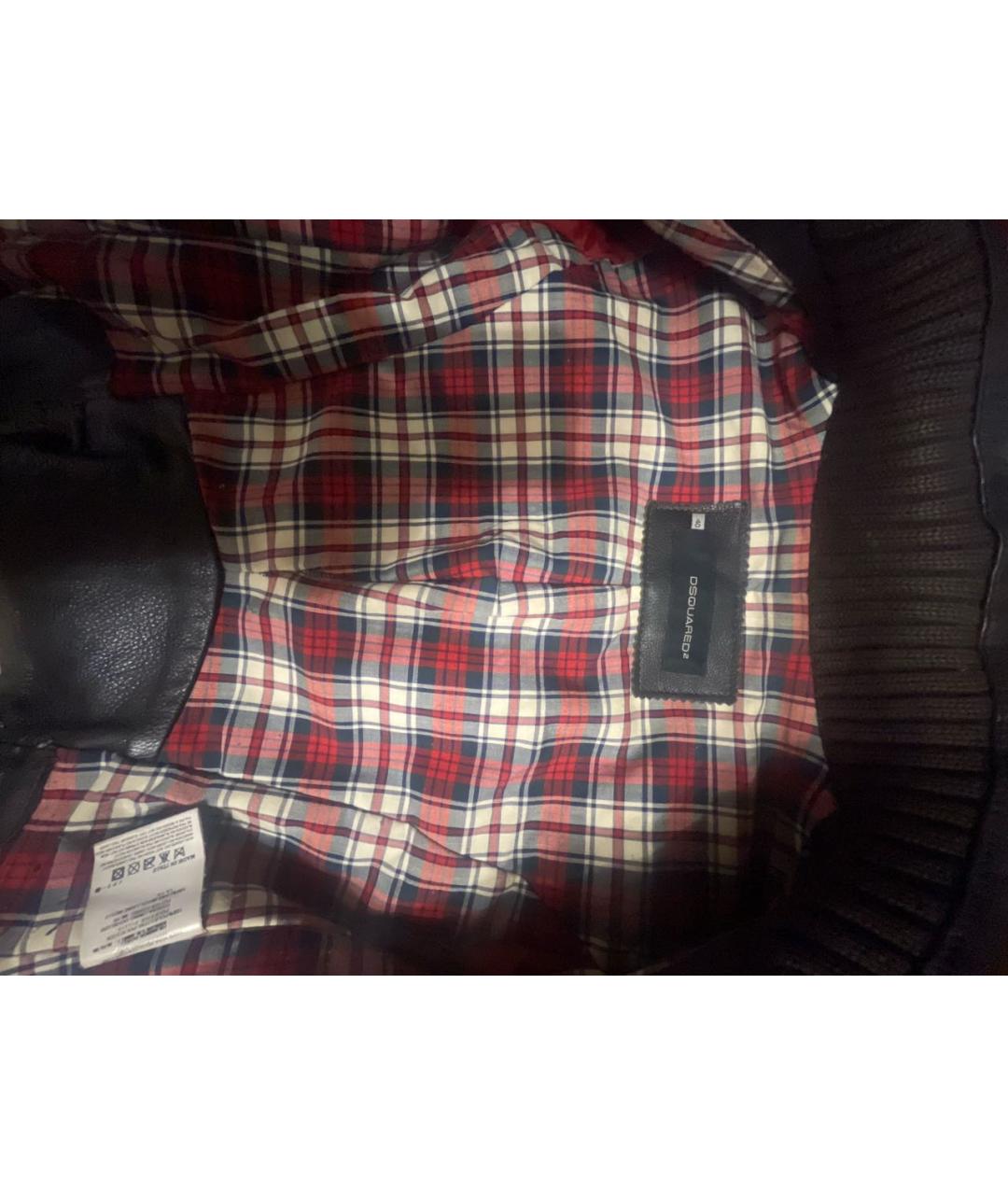 DSQUARED2 Коричневая кожаная куртка, фото 3