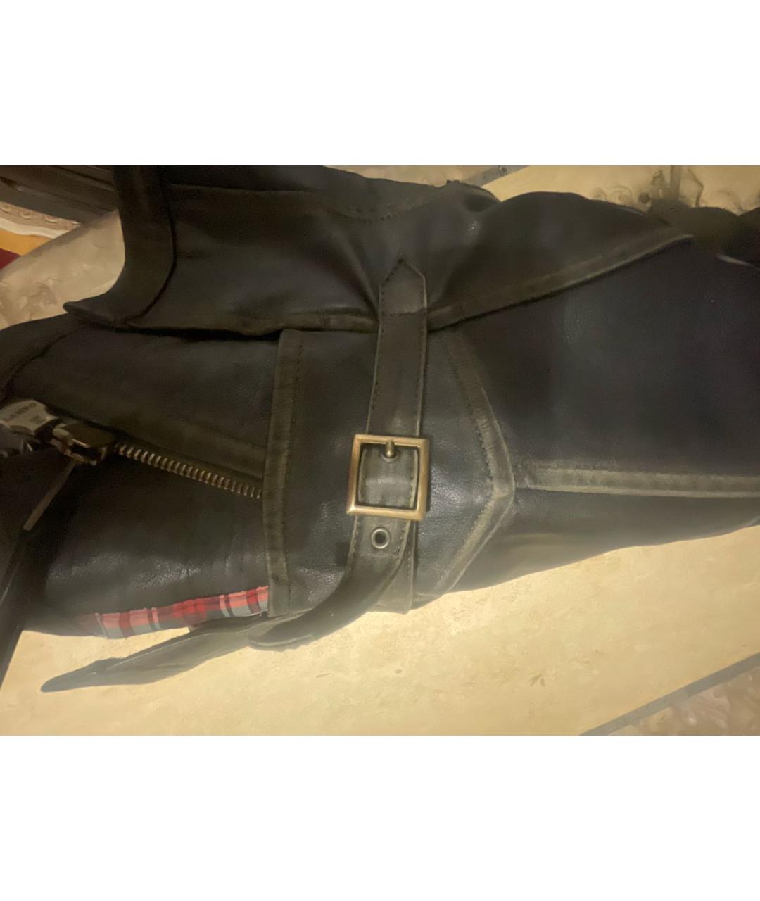 DSQUARED2 Коричневая кожаная куртка, фото 8