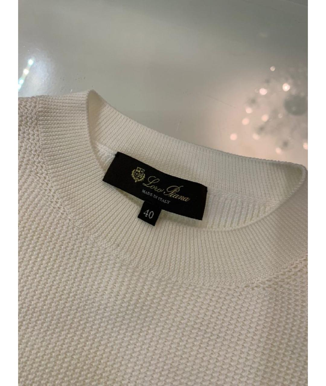 LORO PIANA Белый шелковый костюм с брюками, фото 5