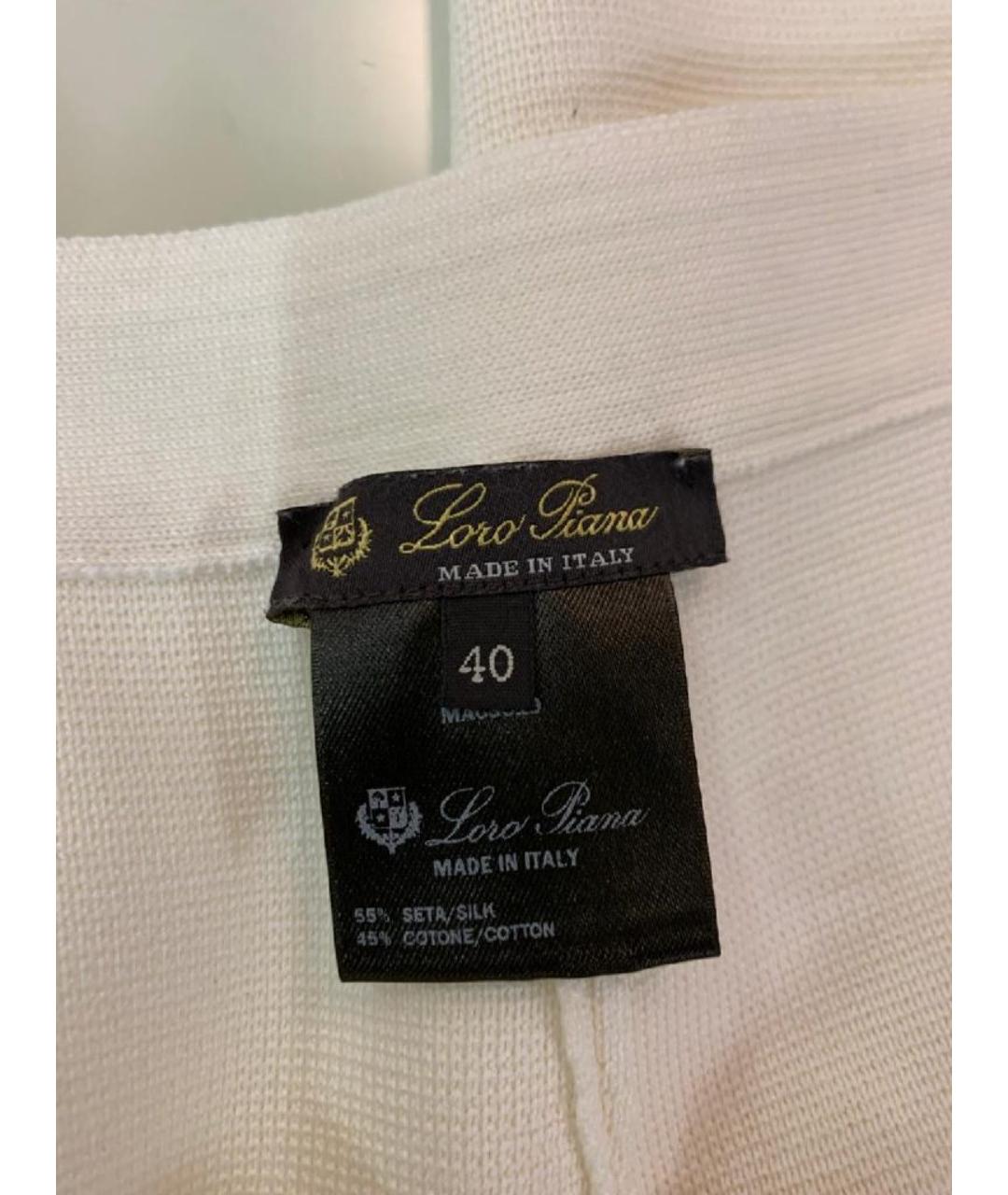 LORO PIANA Белый шелковый костюм с брюками, фото 8