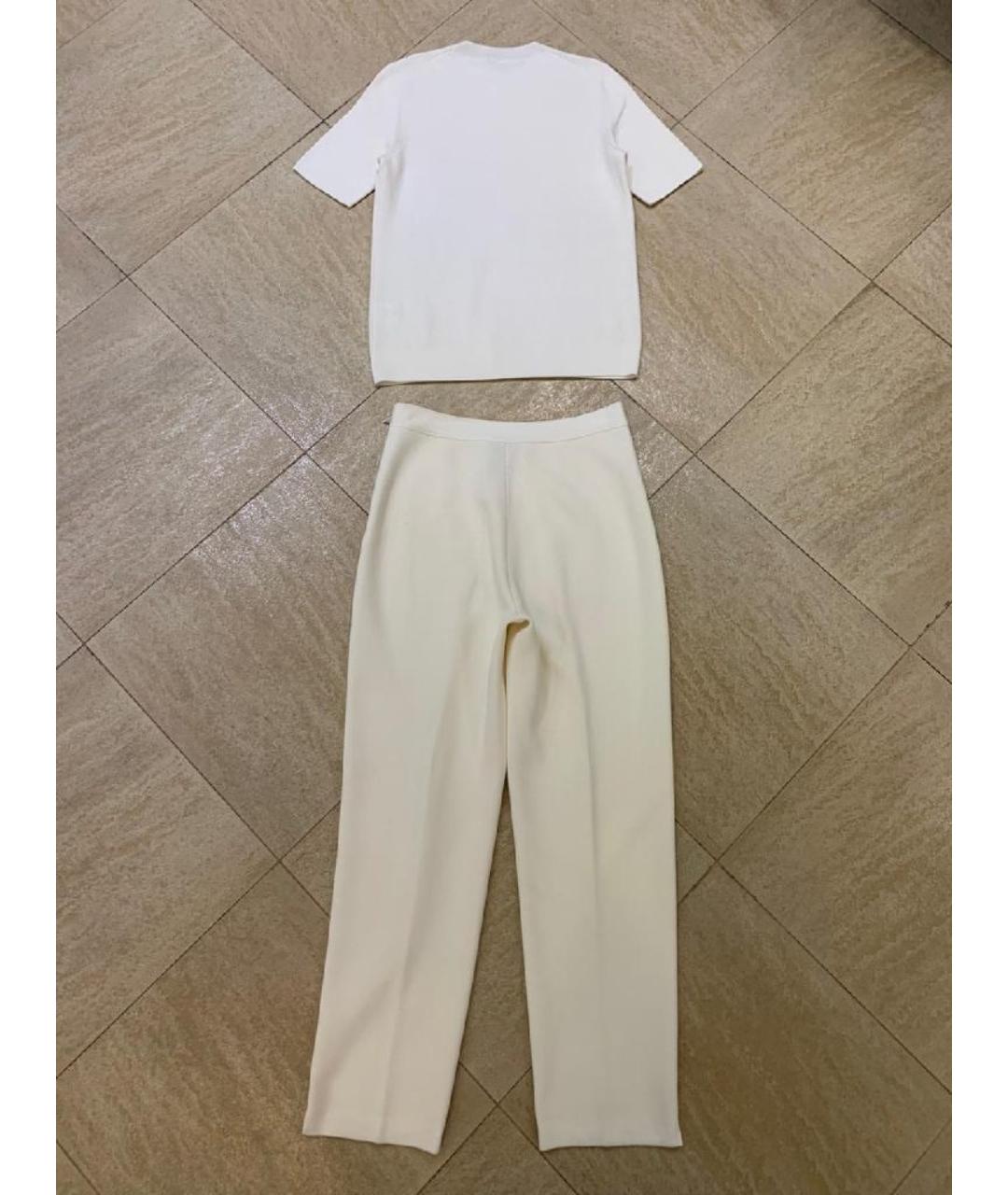 LORO PIANA Белый шелковый костюм с брюками, фото 2
