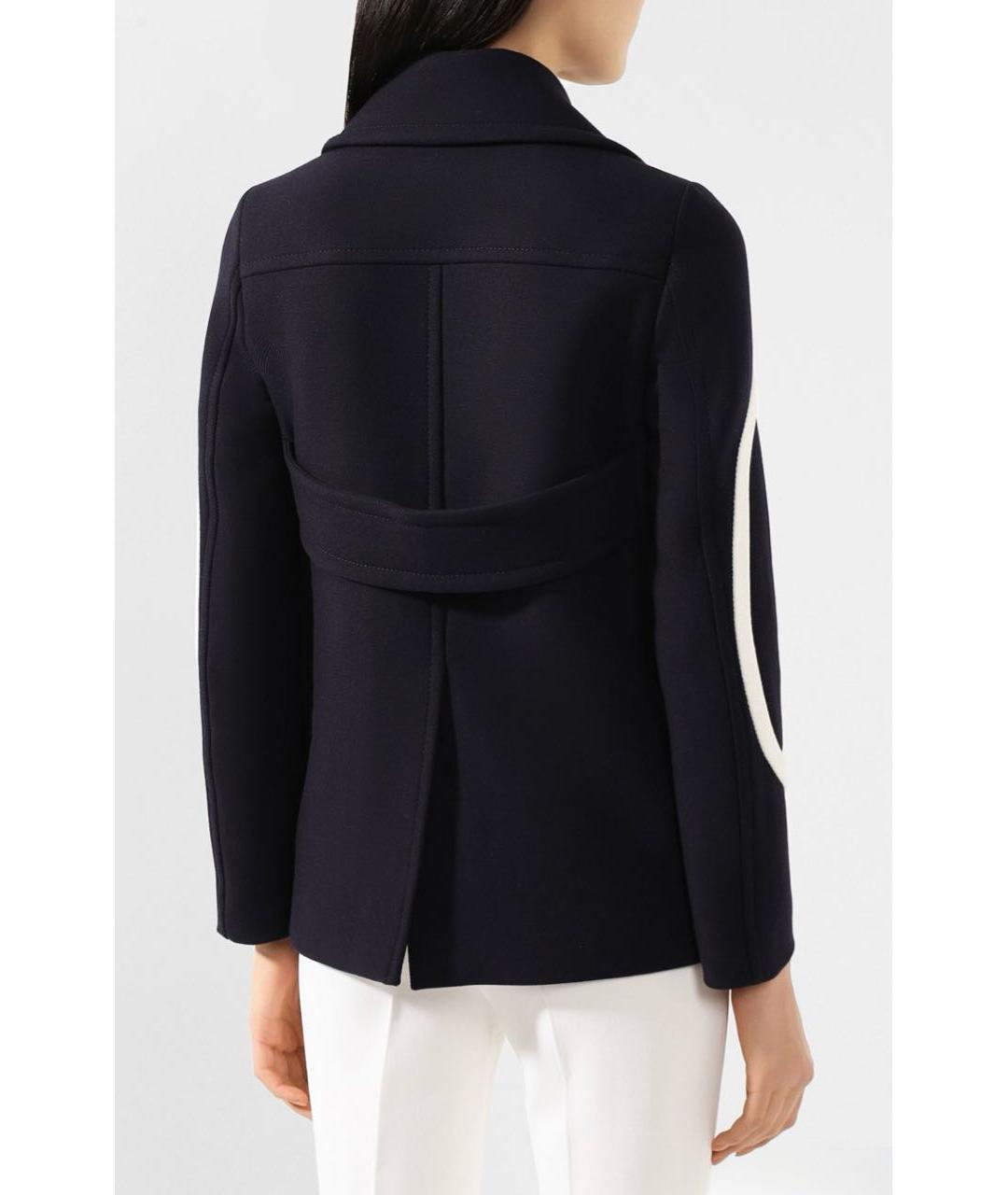 VALENTINO Темно-синее шерстяное пальто, фото 2