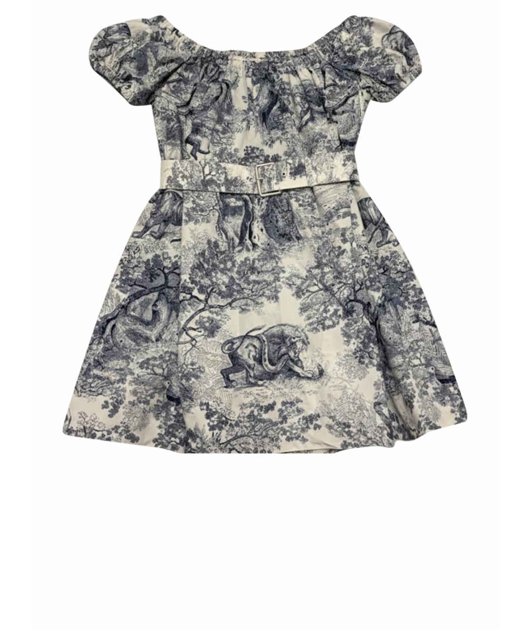 CHRISTIAN DIOR Голубое хлопковое повседневное платье, фото 1