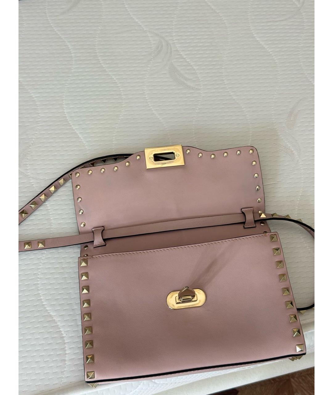 VALENTINO Розовая кожаная сумка через плечо, фото 8