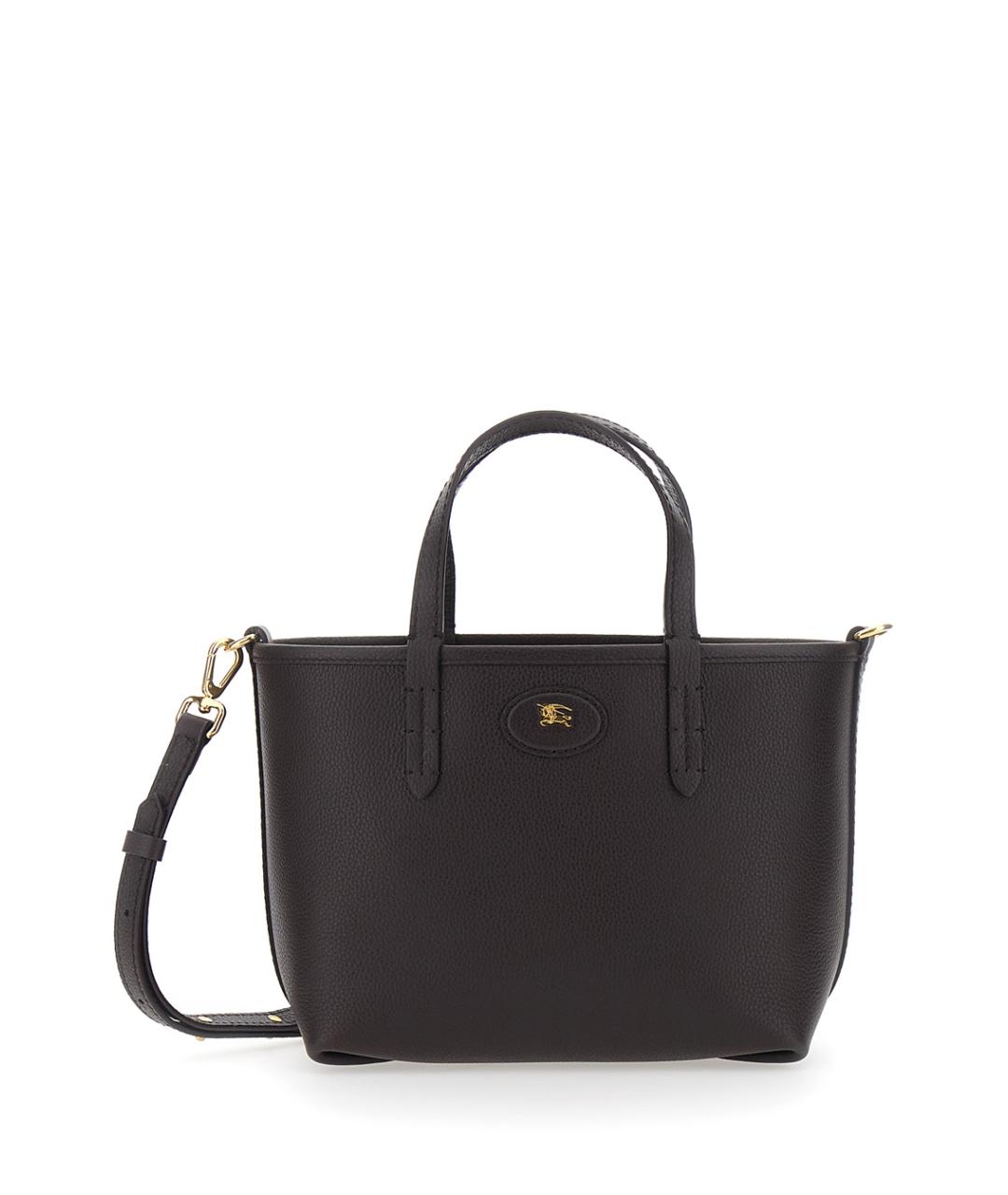 BURBERRY Коричневая кожаная сумка тоут, фото 1