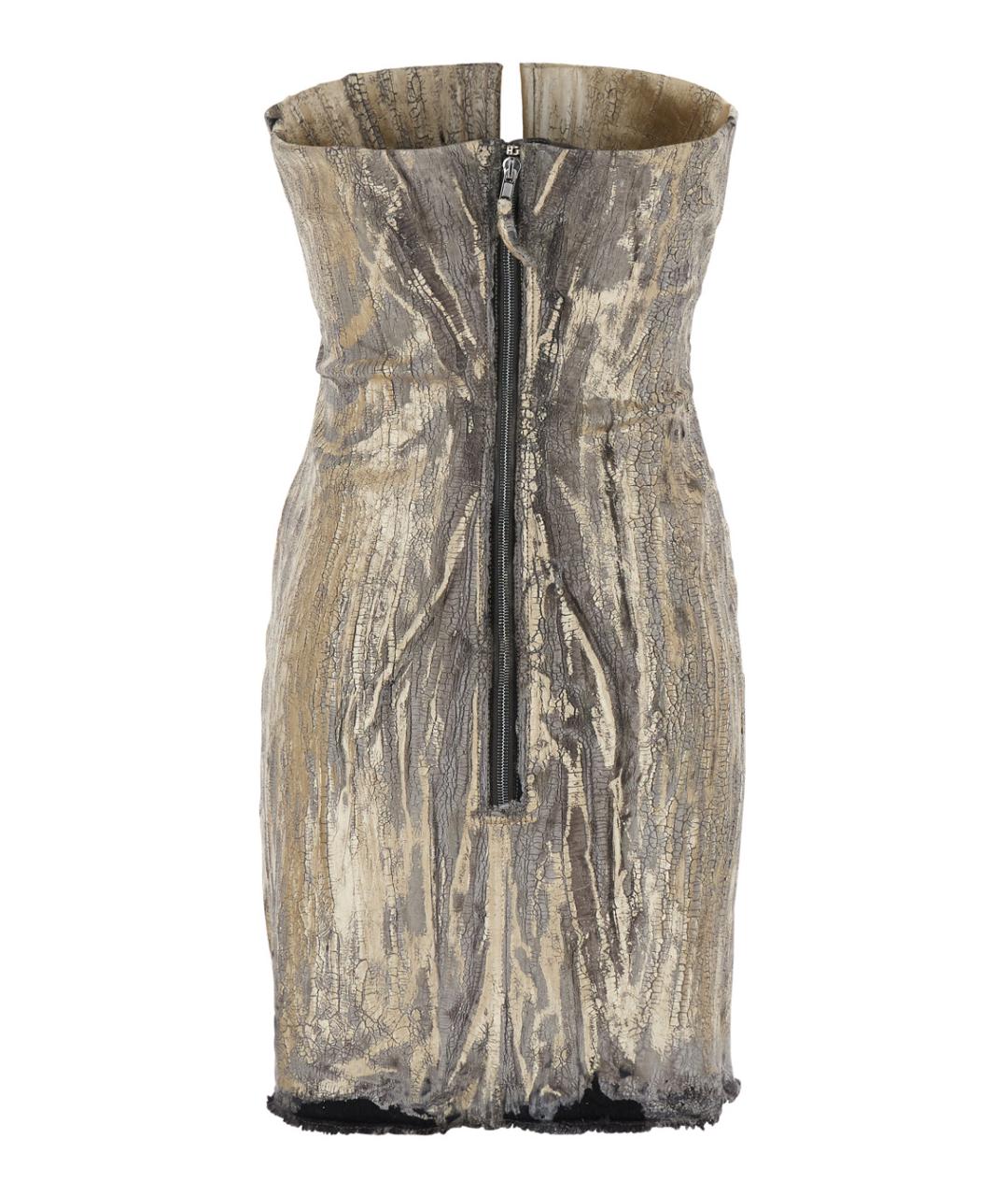 RICK OWENS Мульти хлопковое коктейльное платье, фото 2