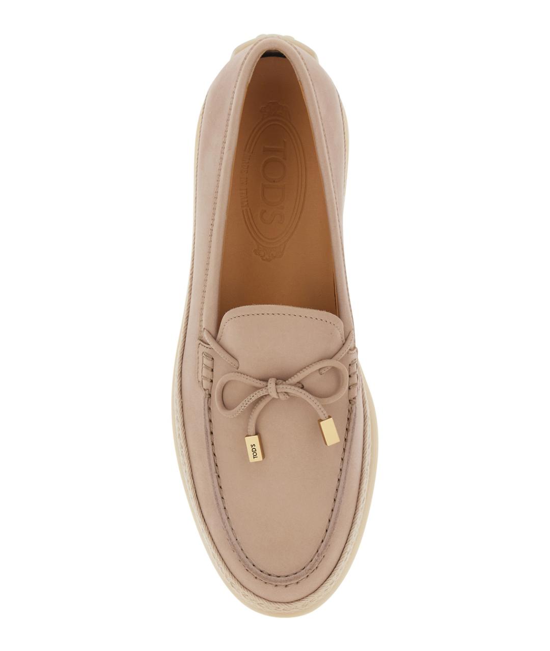 TOD'S Розовые кожаные лоферы, фото 4