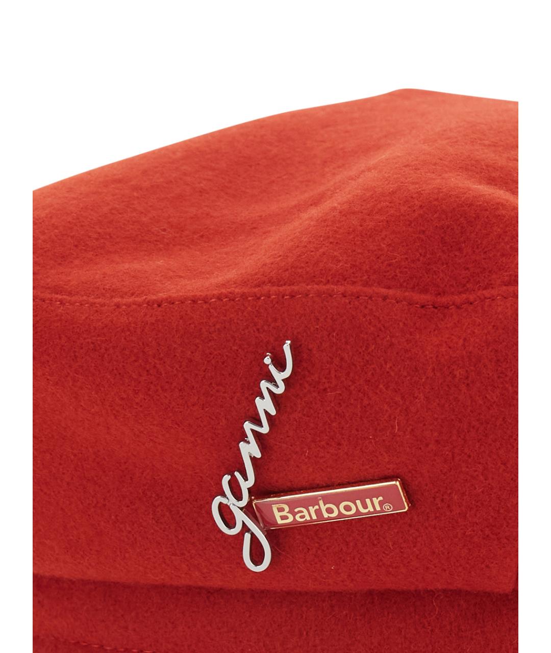 BARBOUR Красная шерстяная шапка, фото 3