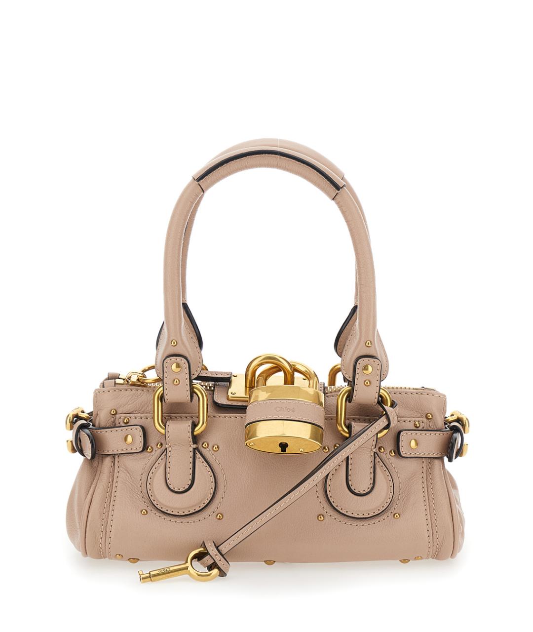 CHLOE Розовая кожаная сумка с короткими ручками, фото 1