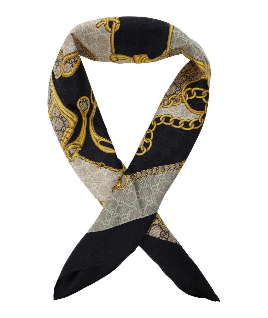 GUCCI Мульти шелковый шарф, фото 2