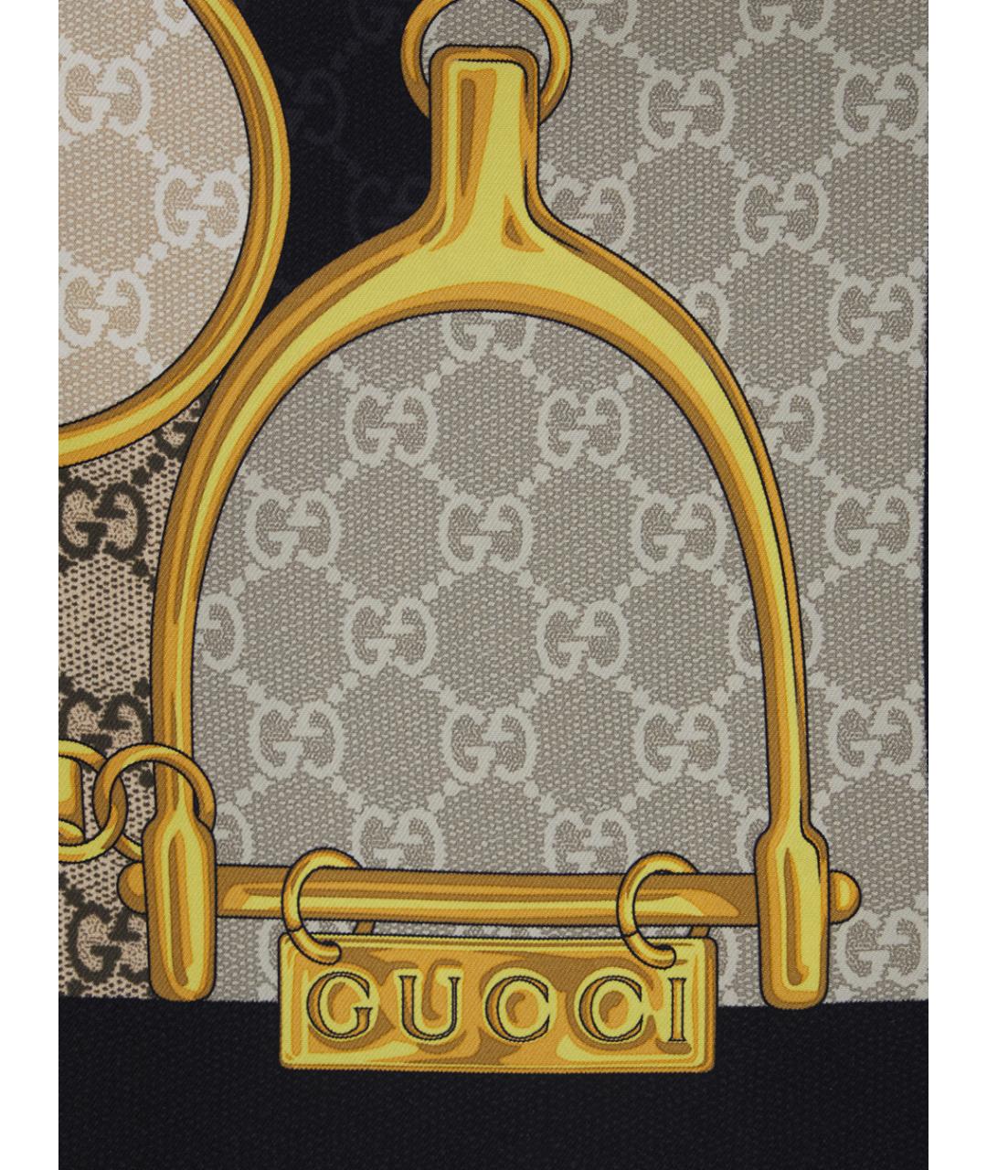 GUCCI Мульти шелковый шарф, фото 3