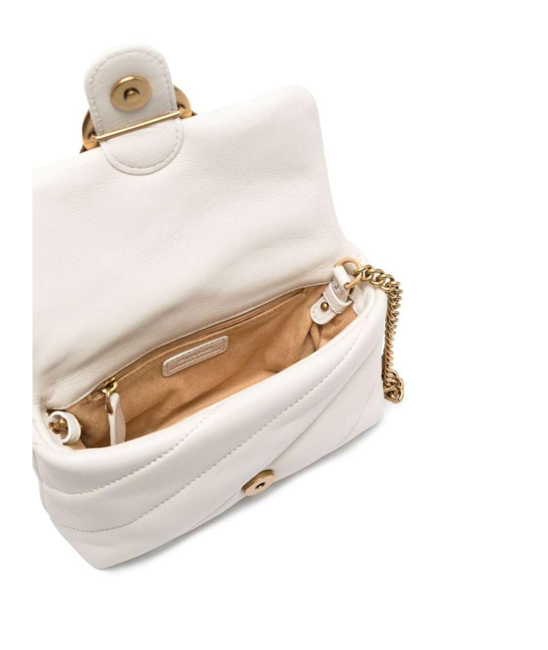 PINKO Белая кожаная сумка через плечо, фото 3