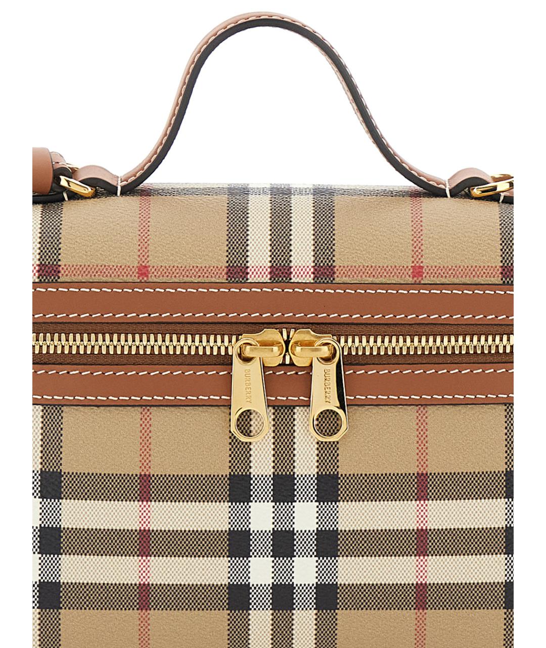 BURBERRY Бежевая сумка через плечо из искусственной кожи, фото 3