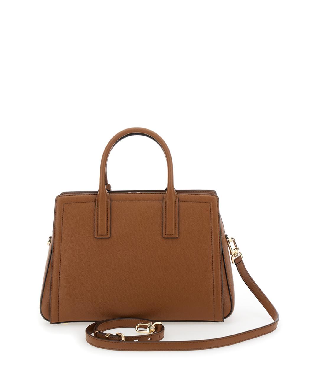 MICHAEL MICHAEL KORS Коричневая кожаная сумка с короткими ручками, фото 2